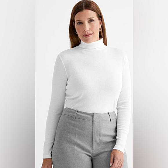 Simons Tops - Contemporaire by Simons Ribbed Organic Cotton Turtleneck